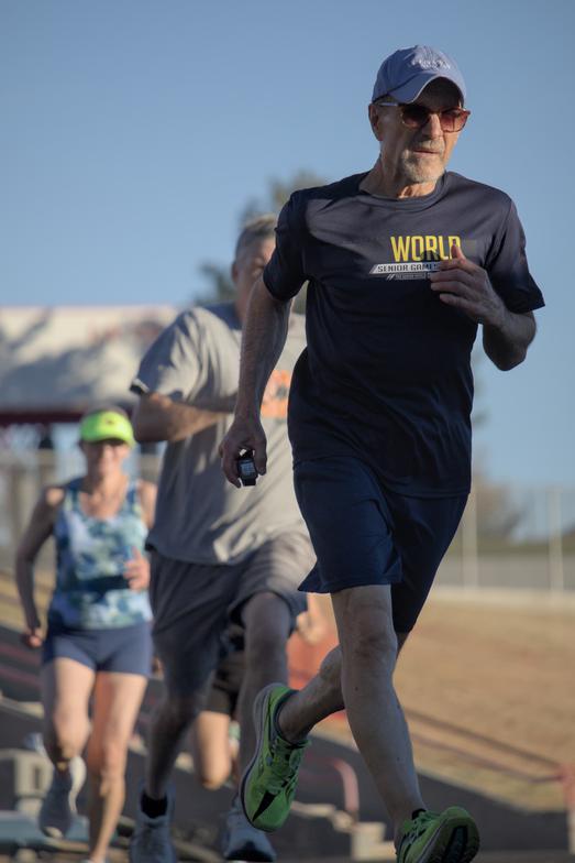 Club member running