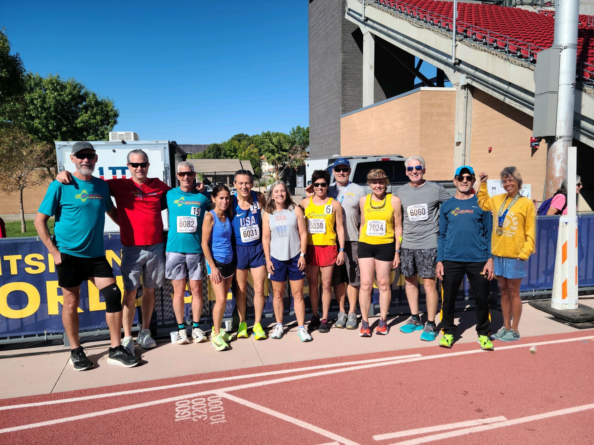 New Mexico Track Club members on the track